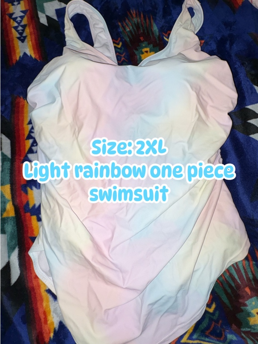 Light Rainbow One-Piece Women’s Swimsuit - 2XL